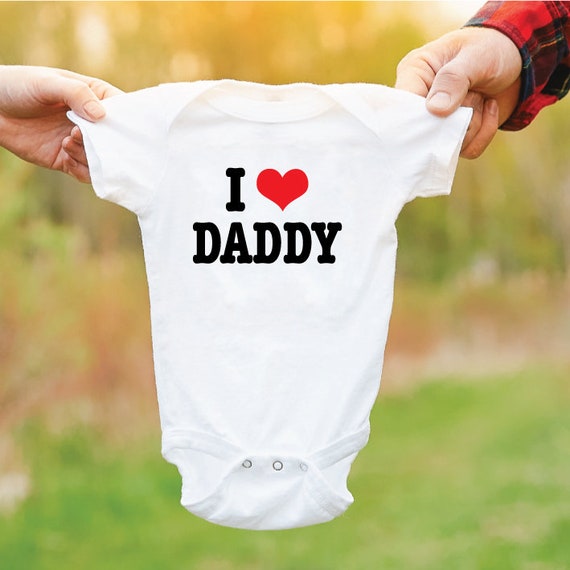 I Love Daddy Baby Grow. I Heart Daddy Baby Bodysuit. I Love My | Etsy