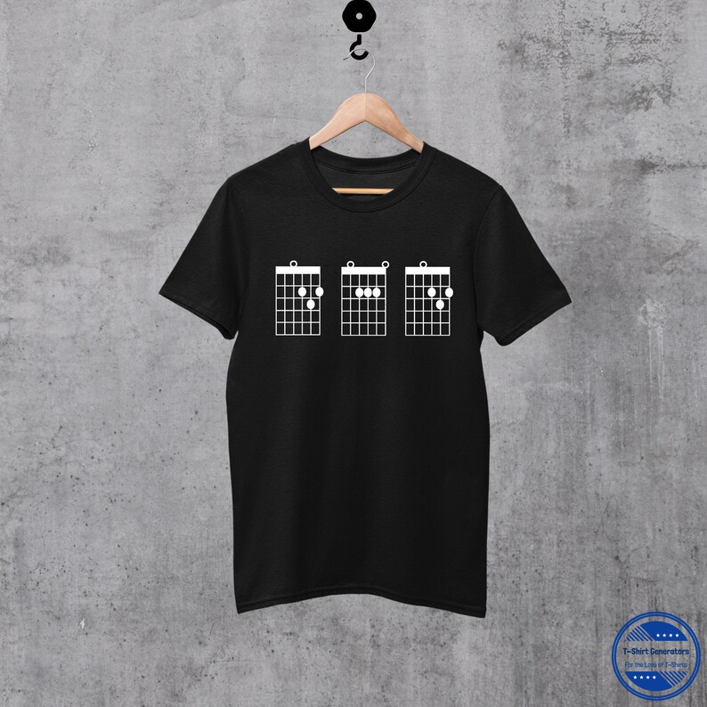 Dad Guitar Chords Shirt Dad Guitar Tab Shirt Dad Tshirt Etsy