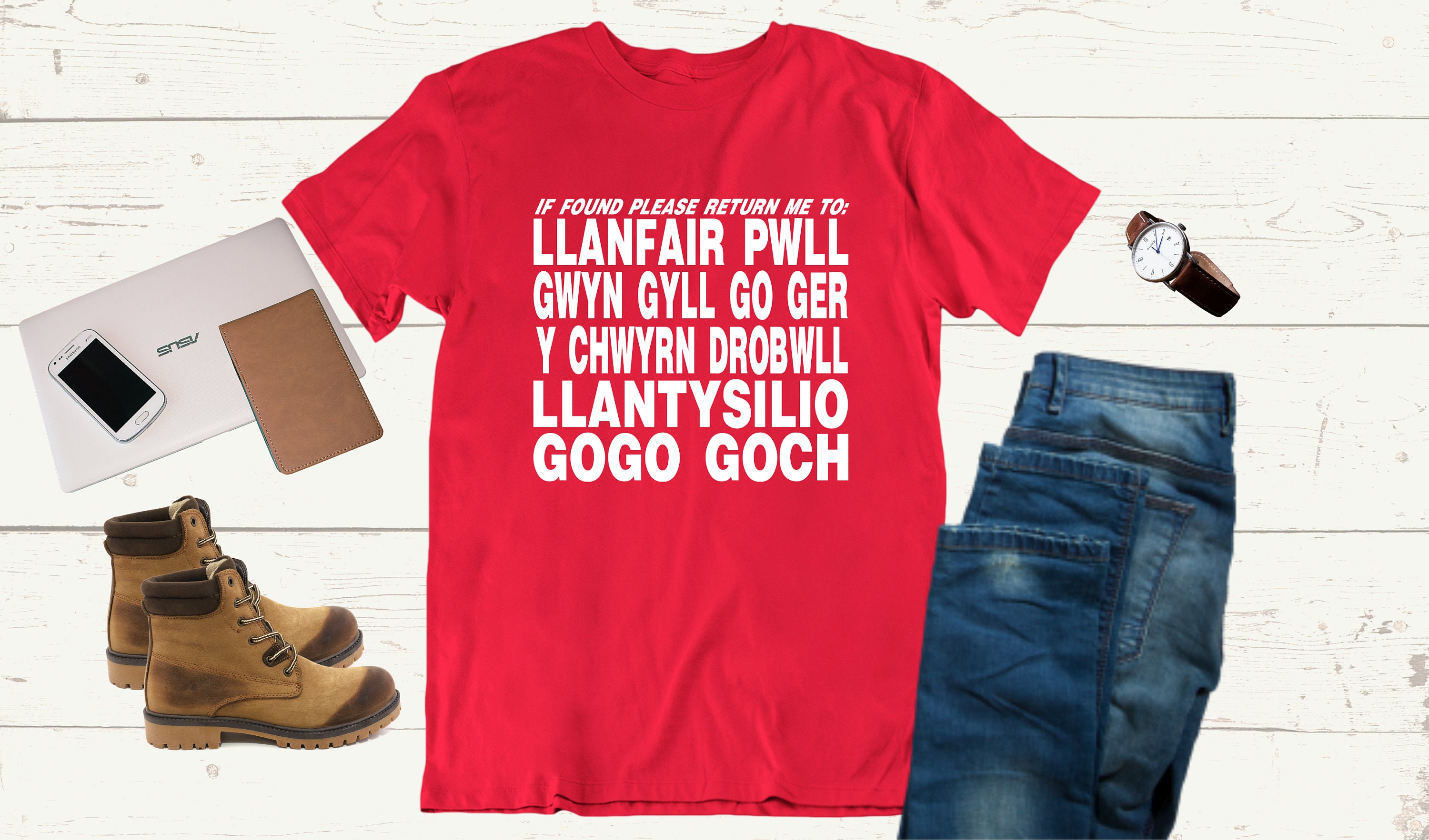 Longest Welsh Town Name Shirt Llanfairpwllgwyngyll Wales Etsy