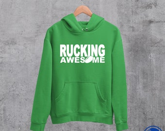 Rucking Awesome Hoodie, unisex Rugby Hoodie, Rugby Gifts for Rugby Player, funny Rugby Sweater, cool Rugby Sweatshirt, Rugby Coach Gift,