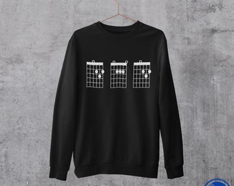 Dad Guitar Chords Sweatshirt. Guitar Dad Sweatshirt. Dad Sweatshirt. Dad Gift. Father's Day Sweater.