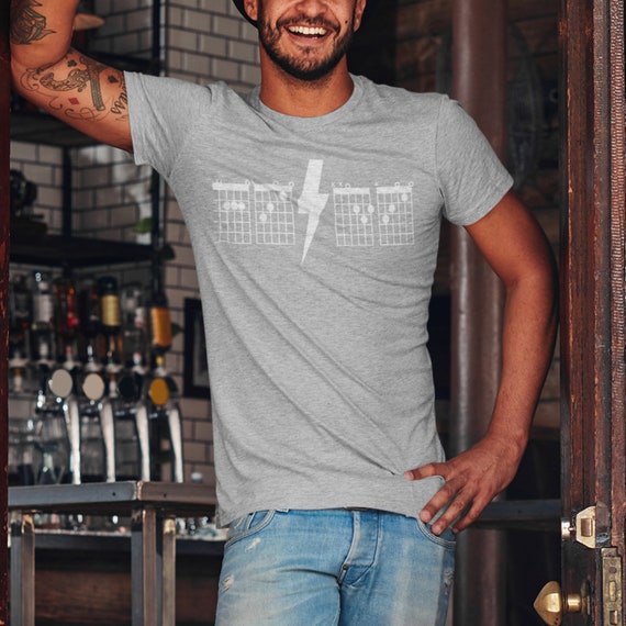 ACDC Shirt AC/DC Guitar Chords Shirt 
