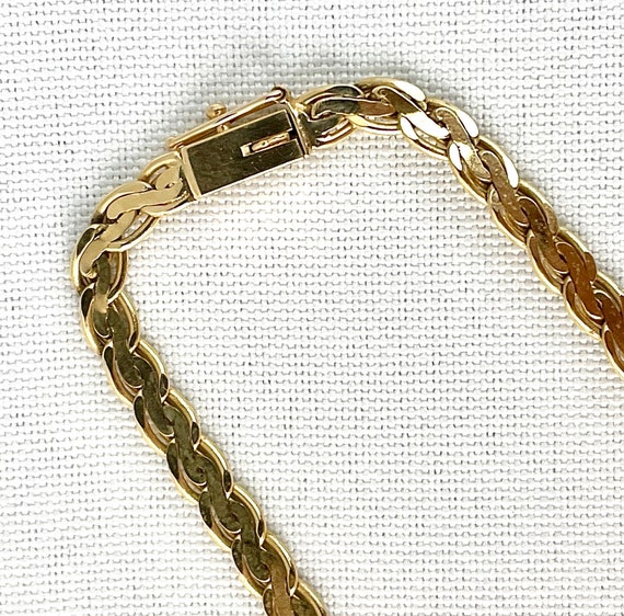 Figure Eight Key Chain Lovely 14K Gold Figure Eight Link Chain with 22 Diamo… - Gem