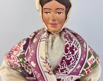 SANTON DE PROVENCE en Argile Signé Yolande - Femme au Panier EUR 20,00 - FR