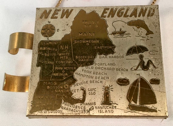 Vintage Map of New England Souvenir Mini Vanity C… - image 2