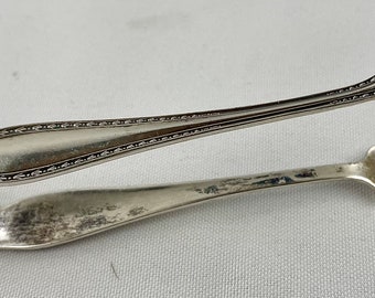 Antique Oneida Community Silver Silverplate Sheraton Neoclassical Sugar Tongs 1910-1942