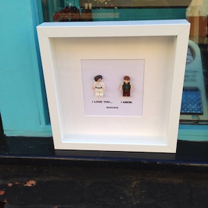 Star Wars Bilderrahmen I Love You I know Star Wars Weihnachtsgeschenk Leia & Han Solo Hochzeit Personalisierter Wand Kunst Box Rahmen Verlobung oder Jahrestag