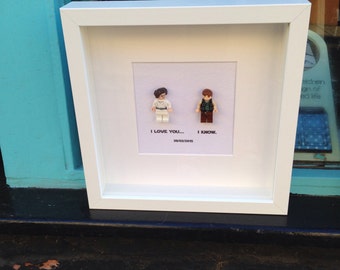 Personalized Star Wars Wedding Gift: Leia & Han Solo Frame