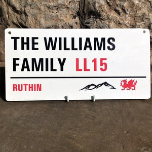 Personalised Aluminium / Metal Family London Street Sign Great New Home Moving House or Wedding Gift