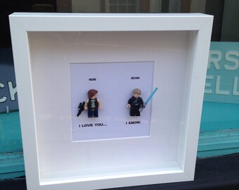 Han Solo & Luke Skywalker Star Wars Shadow Box, Gay Wedding Gift