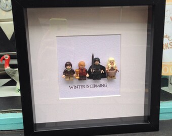 Game of Thrones Minifigure Gift Frame Winter Is Coming Shadow Box