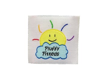 100 custom clothing woven labels, personalized and customised your design your size, free shipping and free design service