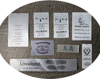 2000 custom satin labels - clothing care instruction label - high quality