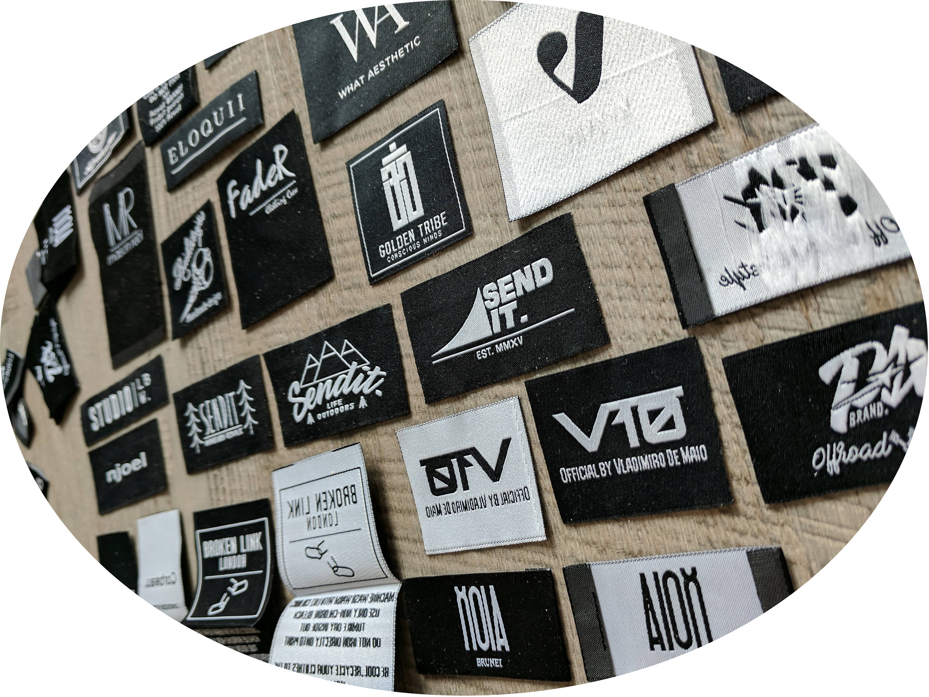 Custom Clothing Labels - 1000 - High Quality - Garment Woven Label ...