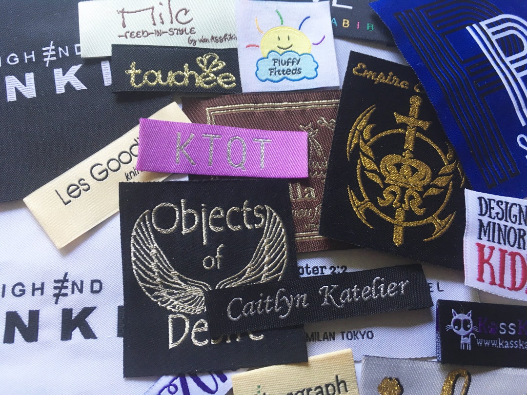 2000 Custom Woven Clothing Labels High Quality Yarn Use Your Artwork ...