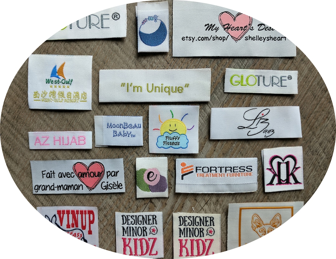 Custom Clothing Labels 1000 High Quality Garment Woven Label Different