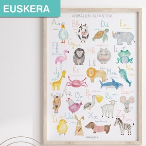 BASQUE Alphabet for kids - Animalien Alfabetoa - EUSKERA language