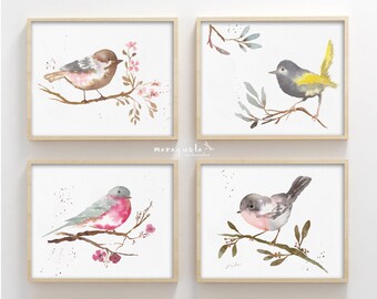 bird watercolor etsy