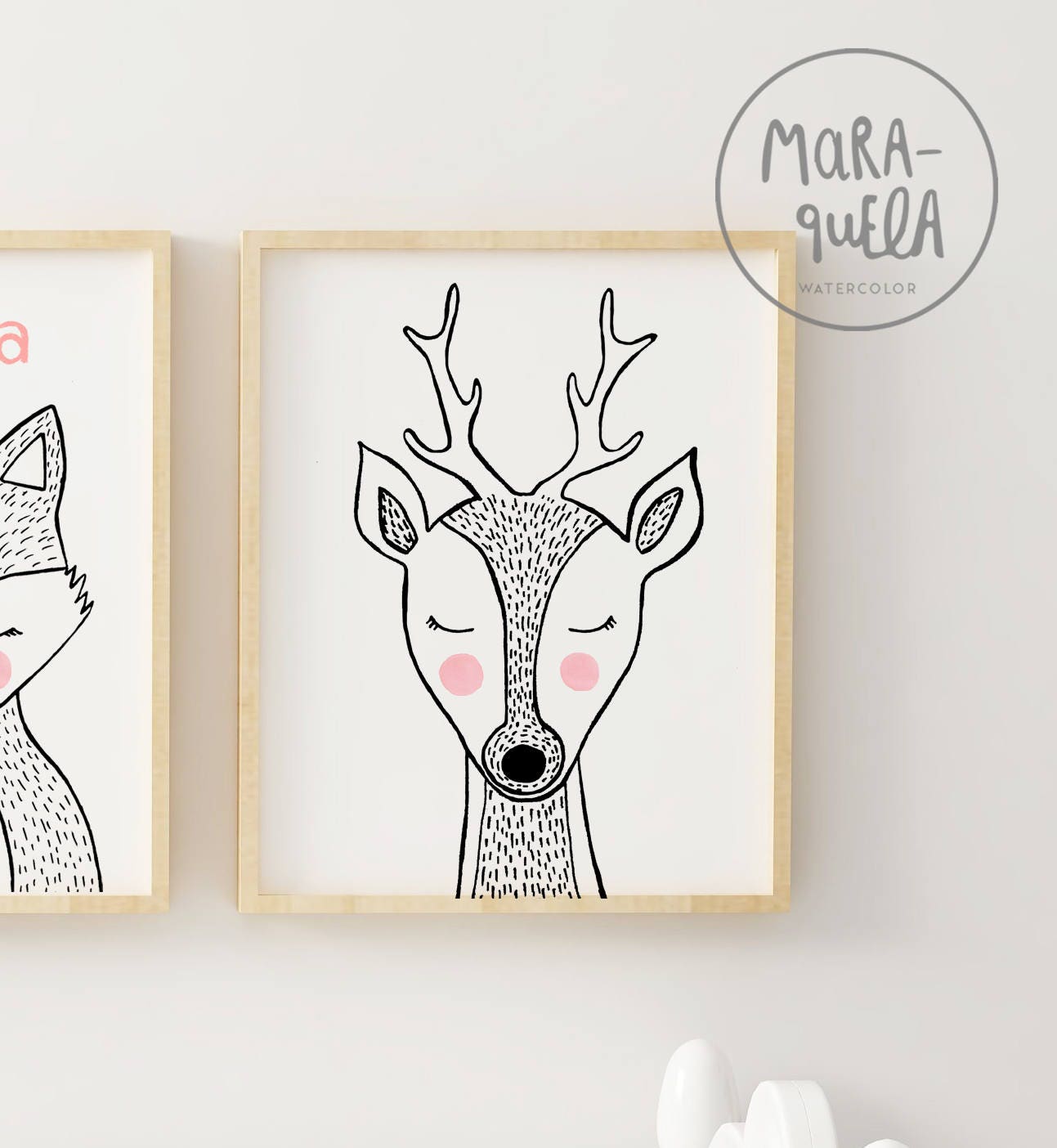 SET Animales de bosque, blanco y negro / Woodland ANIMALS SET. Black