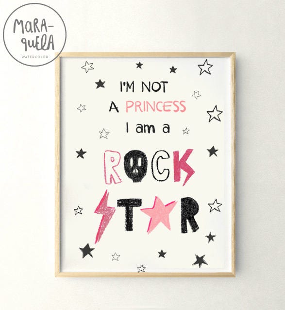 I M Not A Princess I M A Rock Star Cute Baby Girl Room Pink And I M Not A Princess I M A Rock Star Cute Baby Girl Room Pink And