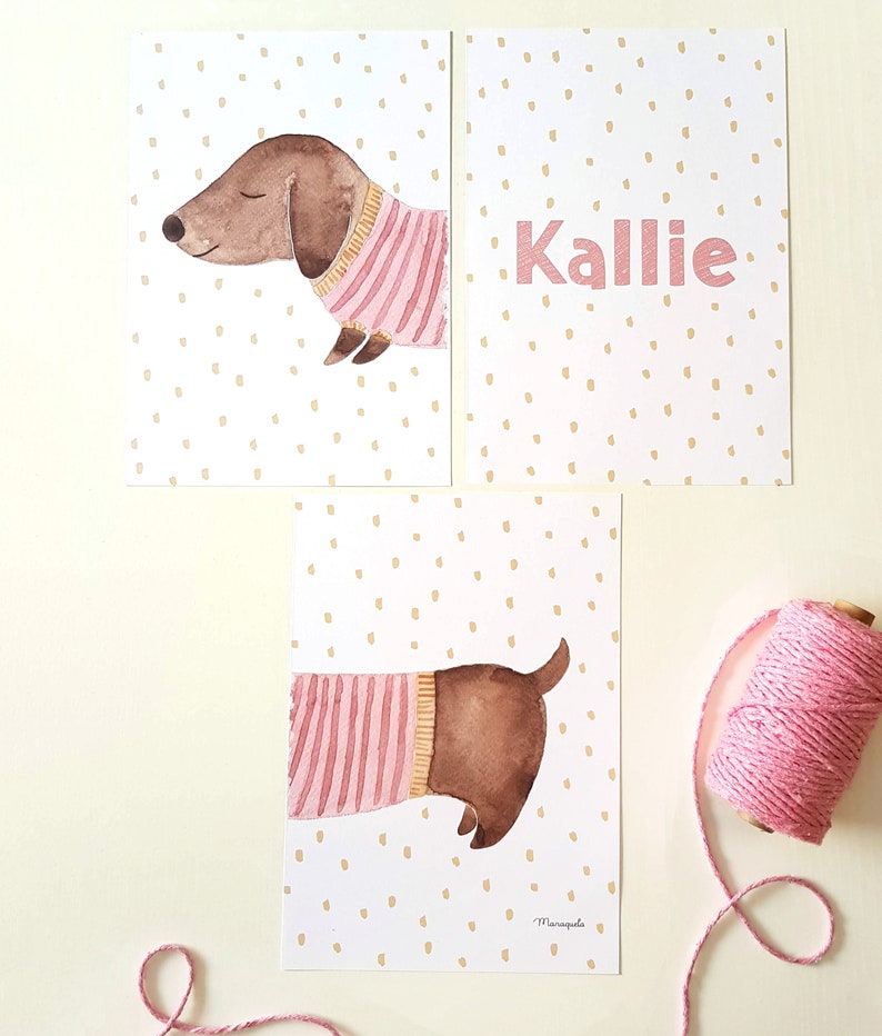 Sausage Dog Set Peach PINK Colors for Baby Girls Funny Etsy