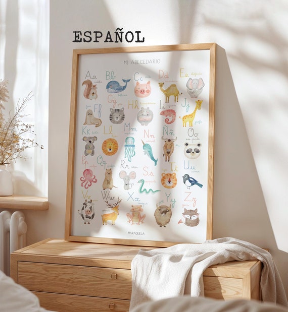 Blulu 12 Spanish Educational Posters Set - Bilingual Classroom Decor ...
