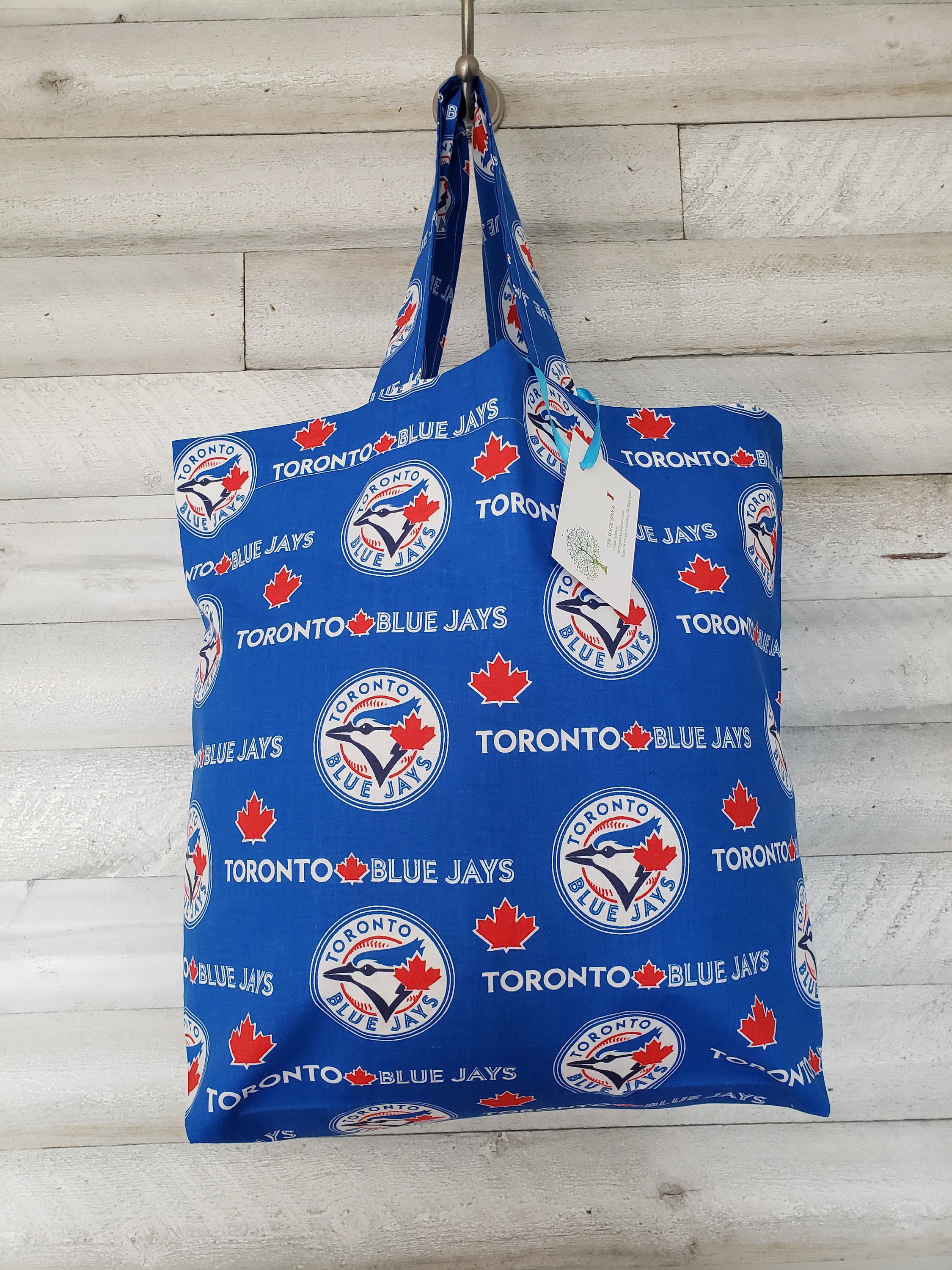 Toronto Blue Jays Reusable Cloth Shopping Tote Bag Blue Jays 