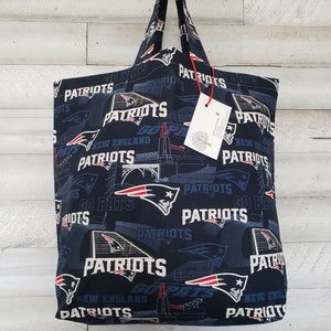 New England Patriots Gillette Stadium Reusable Fabric Shopping Tote Bags. Patriots Fan Gifts, Patriots Gift for him, Washable & Eco Friendly