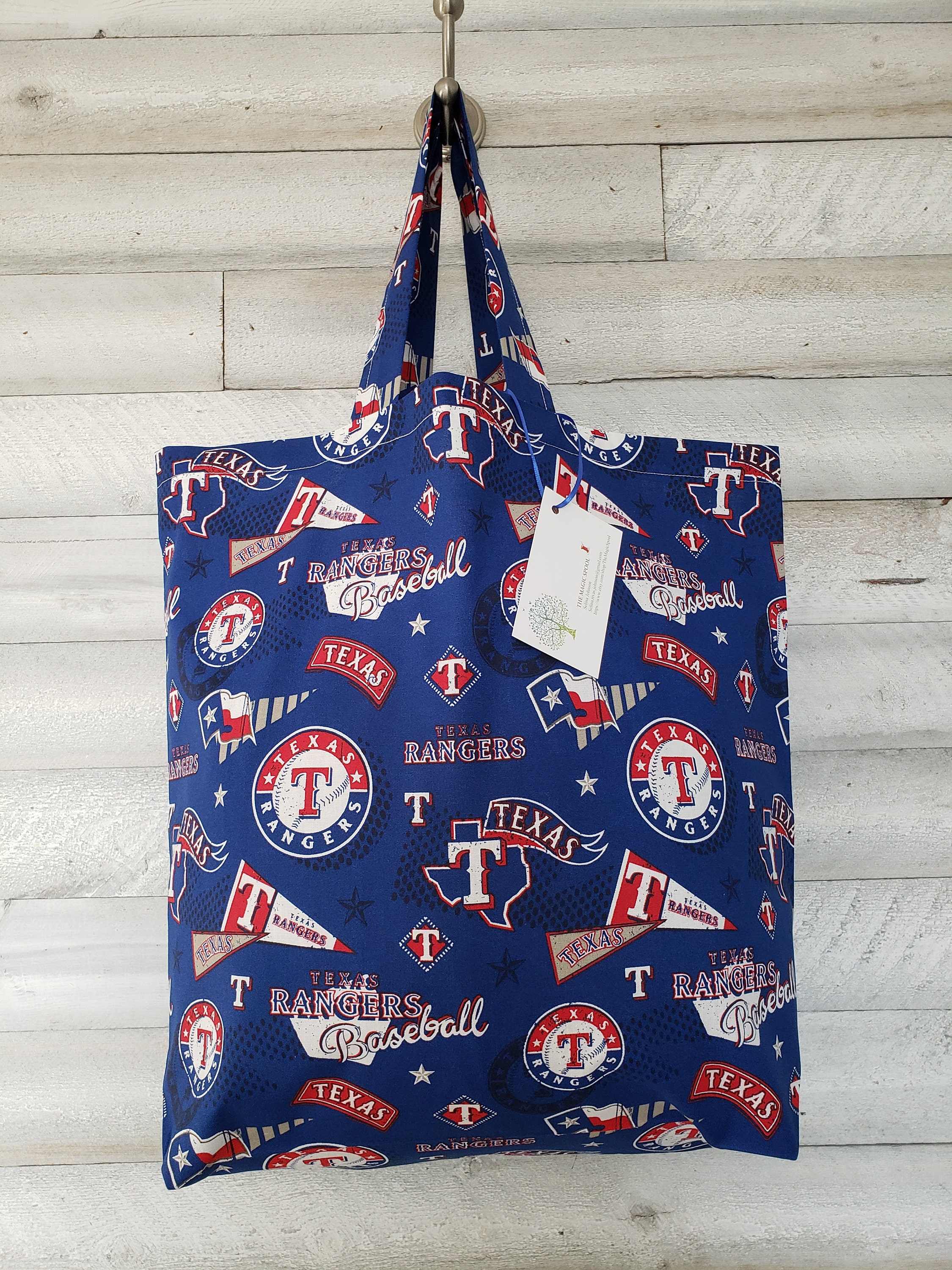 Texas Rangers Baseball Reusable Cloth Shopping Tote Bag 