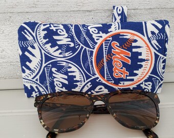 Étui à lunettes de soleil New York Mets, pochette rembourrée en coton