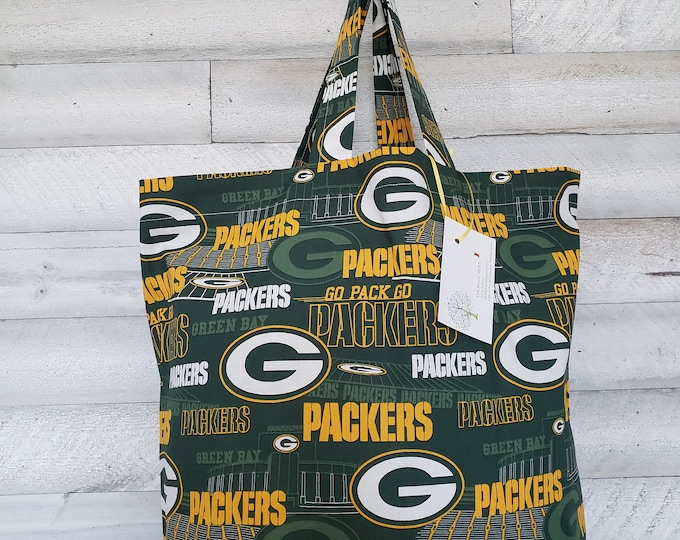 Green Bay Packers Reusable Cloth Tote Bag: Fan Gift - Etsy