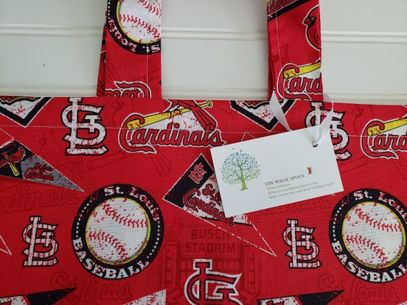 St Louis Cardinals MLB Team Logo Large reuseable tote bag