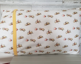 Winnie the Pooh Standard Size Flannel Pillowcase with matching accent trim Uniquely designed as a gift for any occasion