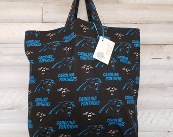 Sac fourre-tout Carolina Panthers – Sac de courses réutilisable fait main pour les fans de football américain