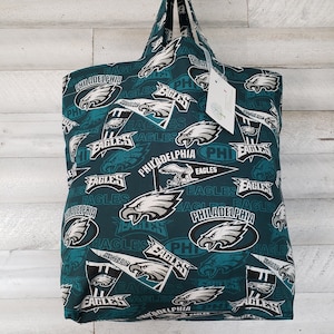 Philadelphia Eagles Reusable Cloth Shopping Tote Bag, Fabric Market Bag, Reusable Store Bag, Shopping Gift Bag, Grocery Tote, Eco Friendly