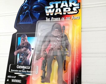 Vintage 1995 Kenner Star Wars Chewbacca Power of the Force Sealed Action Figure POTF