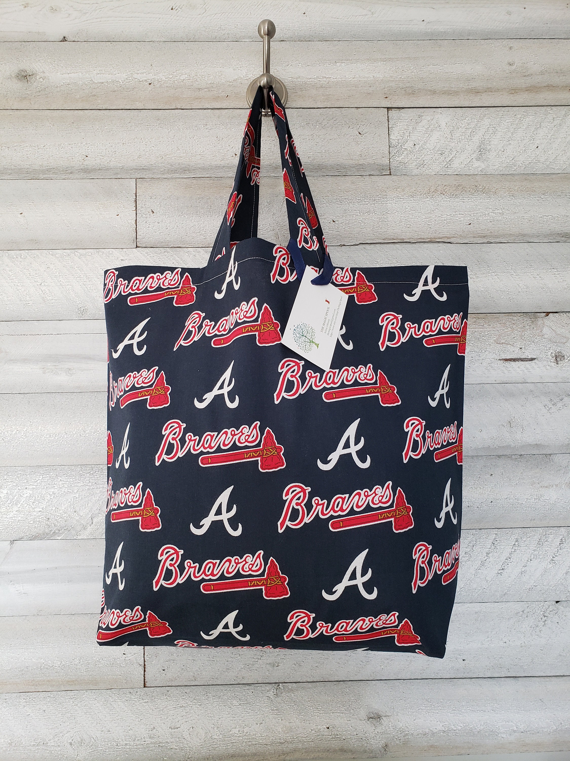 Atlanta Braves Baseball Reusable Cloth Shopping Tote Bag 