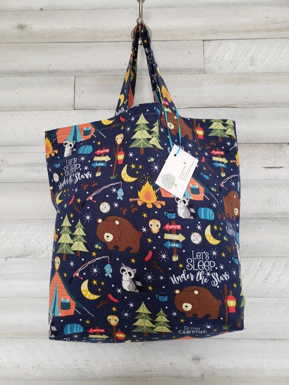 Camping Reusable Cloth Shopping Tote Bag Fabric Market Bag Reusable Store Bag Shopping Gift Bag Grocery Tote Eco Friendly Etsy