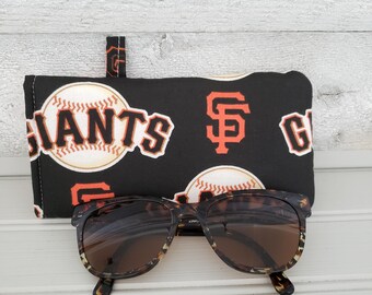 Étui à lunettes de soleil San Francisco Giants, étui à lunettes fait main, cadeau pour fan de baseball