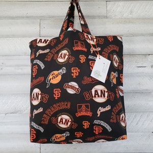 San Francisco Giants Reusable Fabric Shopping/Market Tote Bag, Washable, Eco Friendly, Cloth Bag, Baseball bag, Gift Bag