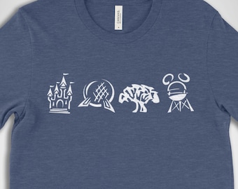 Epcot Shirt, Animal Kingdom Shirt, Hollywood Studios, Disney icon shirt, custom Disney shirts, Unisex Disney Shirt, Screen Print Graphic Tee