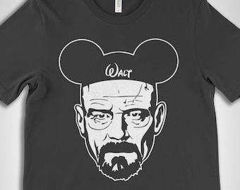 Walter White Heisenberg Walt Shirt, Walt Breaking Disney, Walt White Shirt, Disney Shirts, Disney Heinsenberg, Unisex Premium Graphic Tees