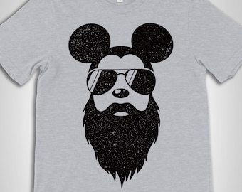 Mickey Beard Shirt, Disney Beard Shirt, Men's Disney Shirt, Disney Dad Shirt, Disney Shirts, Disney Family Shirts, Mickey Ears  Beard Shirt