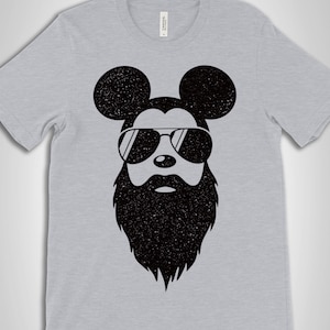 Mickey Beard Shirt, Disney Beard Shirt, Men&#39;s Disney Shirt, Disney Dad Shirt, Disney Shirts, Disney Family Shirts, Mickey Ears  Beard Shirt