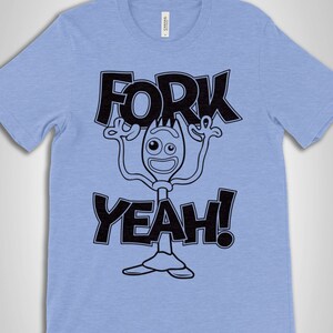 Forky Shirt, Fork Yeah, Toy Story Shirt, custom, Disney Shirts, Funny Disney Shirt, Unisex Graphic Tee, screen print, Pixar Pier Shirt,