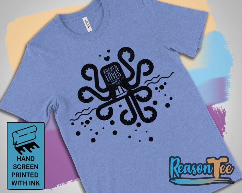 Kraken Loves Boat T-Shirt for Men Graphic Shirts for Women Unisex Shirt Kraken Loves Boat T-Shirt for Men Graphic Shirts for Women Unisex Shirt