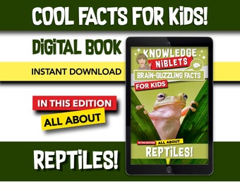 All About Reptiles! - Brain Guzzling Facts For Young Curious Minds, Educational, Fun, Easy-to-Remember Bite-Sized Facts For Kids!