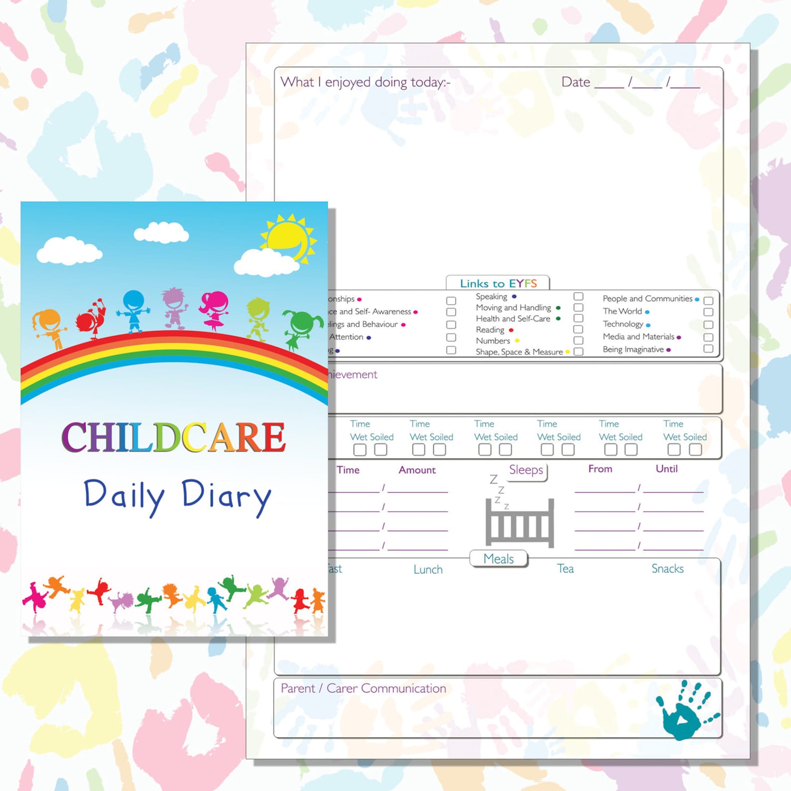 Childminders Diary Nursery Diary EYFS Early Years Daily Etsy