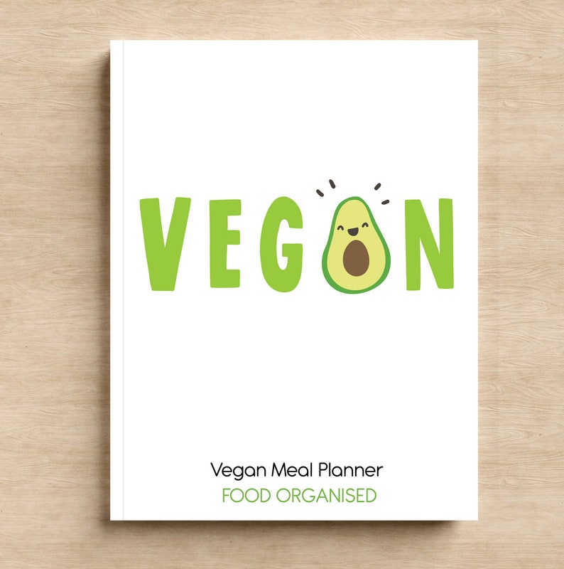 Vegan Food Diary Vegetarian Meal Planner Journal Vegan Diet image 1