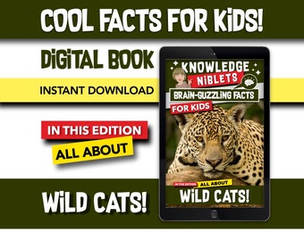 All About Mobile Wild Cats! - Brain Guzzling Facts For Young Curious Minds, Educational, Fun, Easy-to-Remember Bite-Sized Facts For Kids!